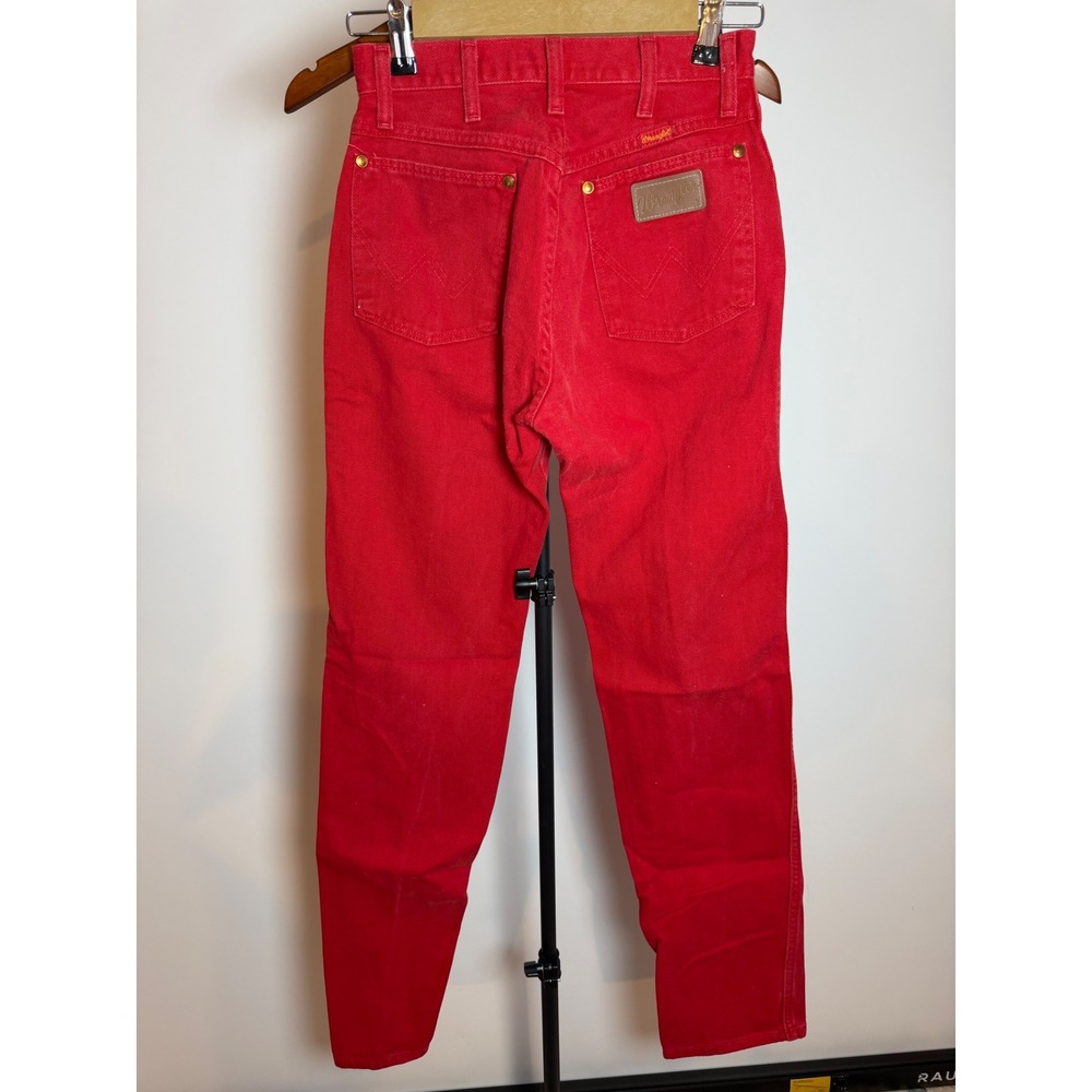 Wrangler Vintage Red High Waisted Straight Leg Jeans 14MWZMR Made in USA 5x36